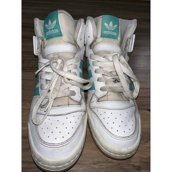 Size 9.5 - adidas Forum‎ Mid White Mint Rush W - Picture 2 of 15